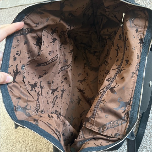 COPY - Longchamp Le Pilage Cuir Black Leather Tote $530 - Picture 12 of 12